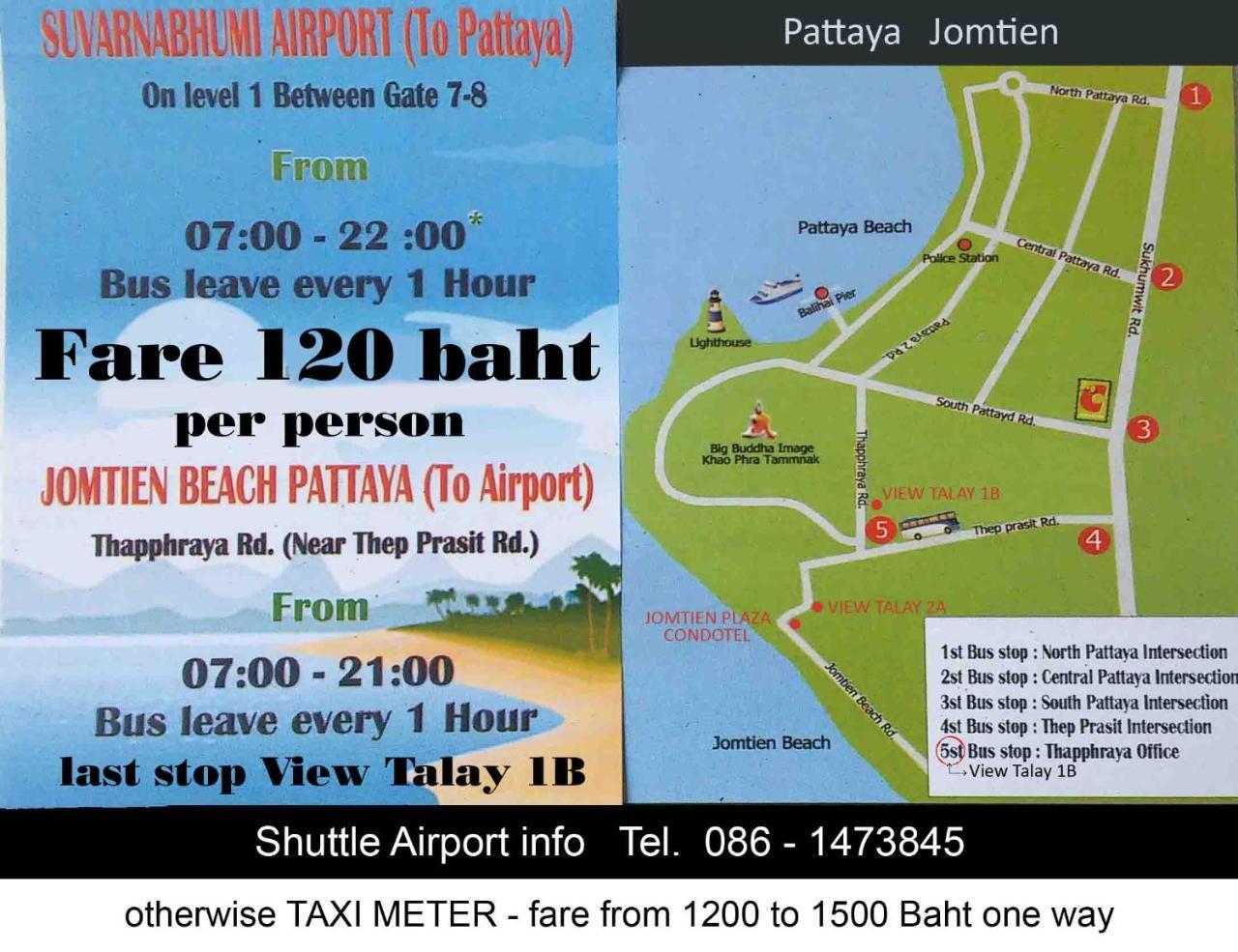 B&B View Talay 1B Studio Jomtien Pattaya Exteriör bild